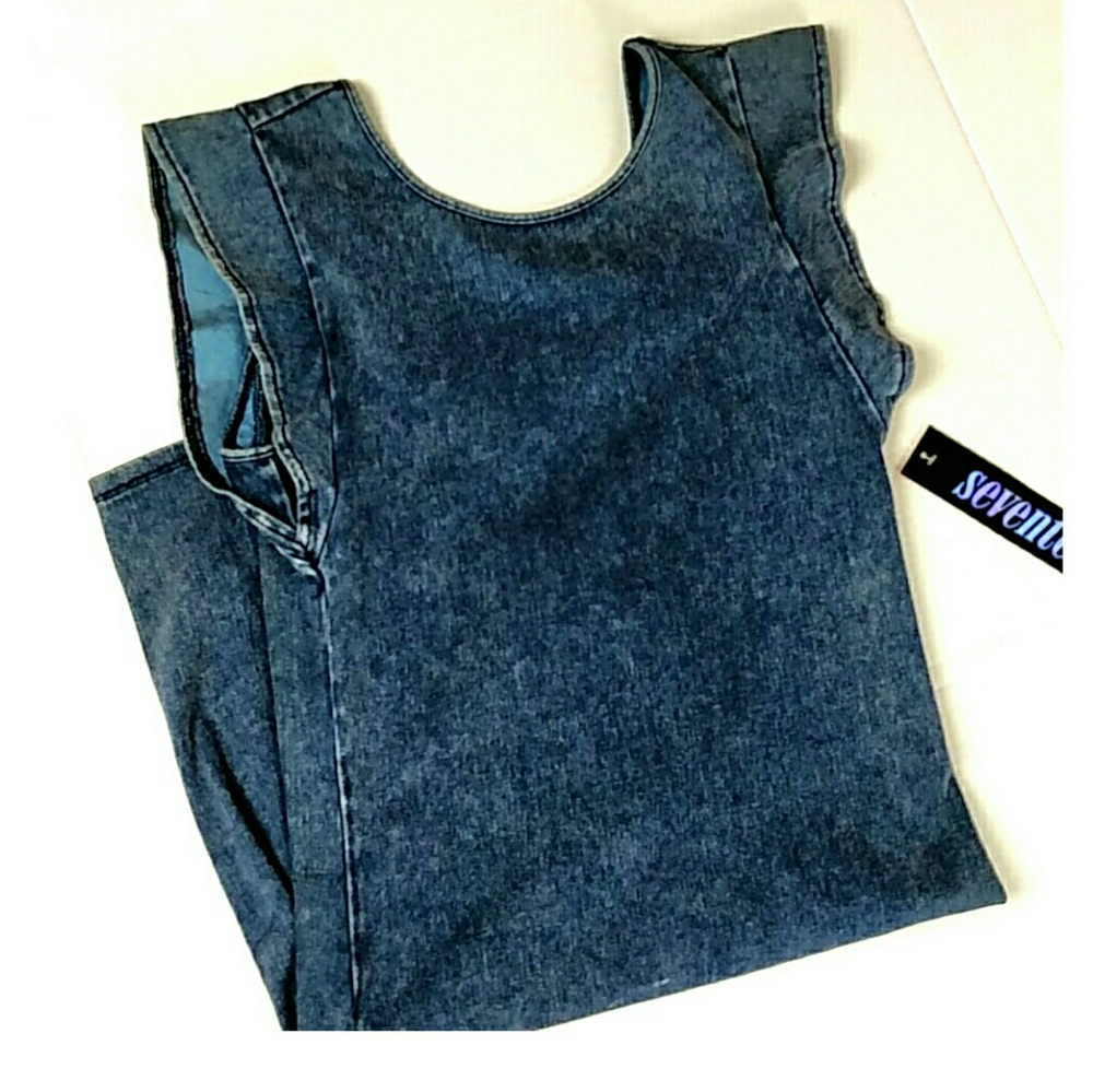 Seventeen Flirty Boho Denim Style Mini Dress